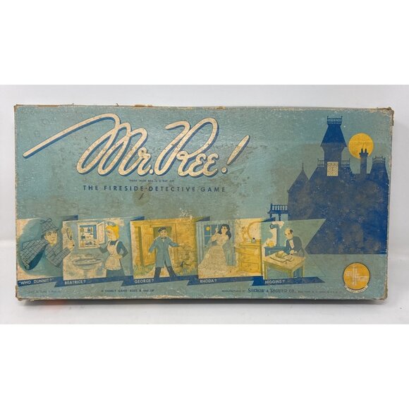MR REE Vintage 1957 Fireside Detective Selchow Righter Board Game - Picture 1 of 4